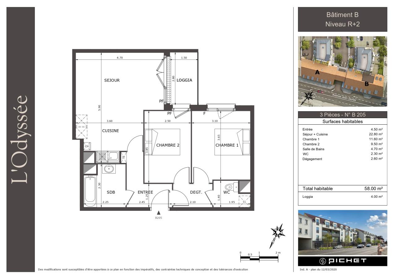 
																																							3 pièces - 
																																						2ème étage - 58m² - 938,48 € - Photo #4