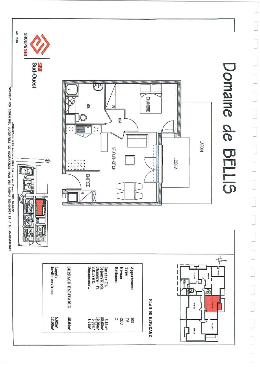 2 pièces - RDC - 46m² - 535,05 € - Photo #5