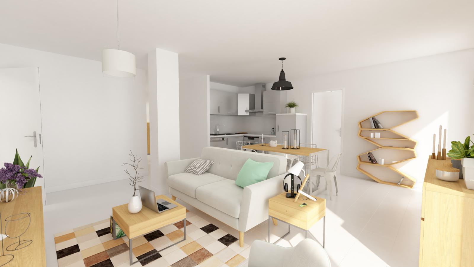 4 pièces - 2ème étage - 88m² - 1 273,23 € - Photo #3
