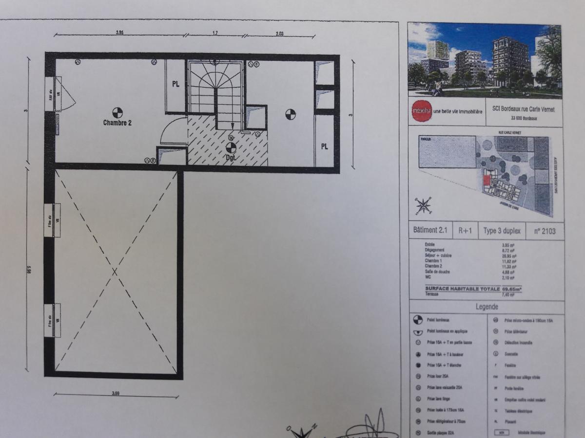 
																																							3 pièces - 
																																						RDC - 70m² - 1 071,16 € - Photo #1