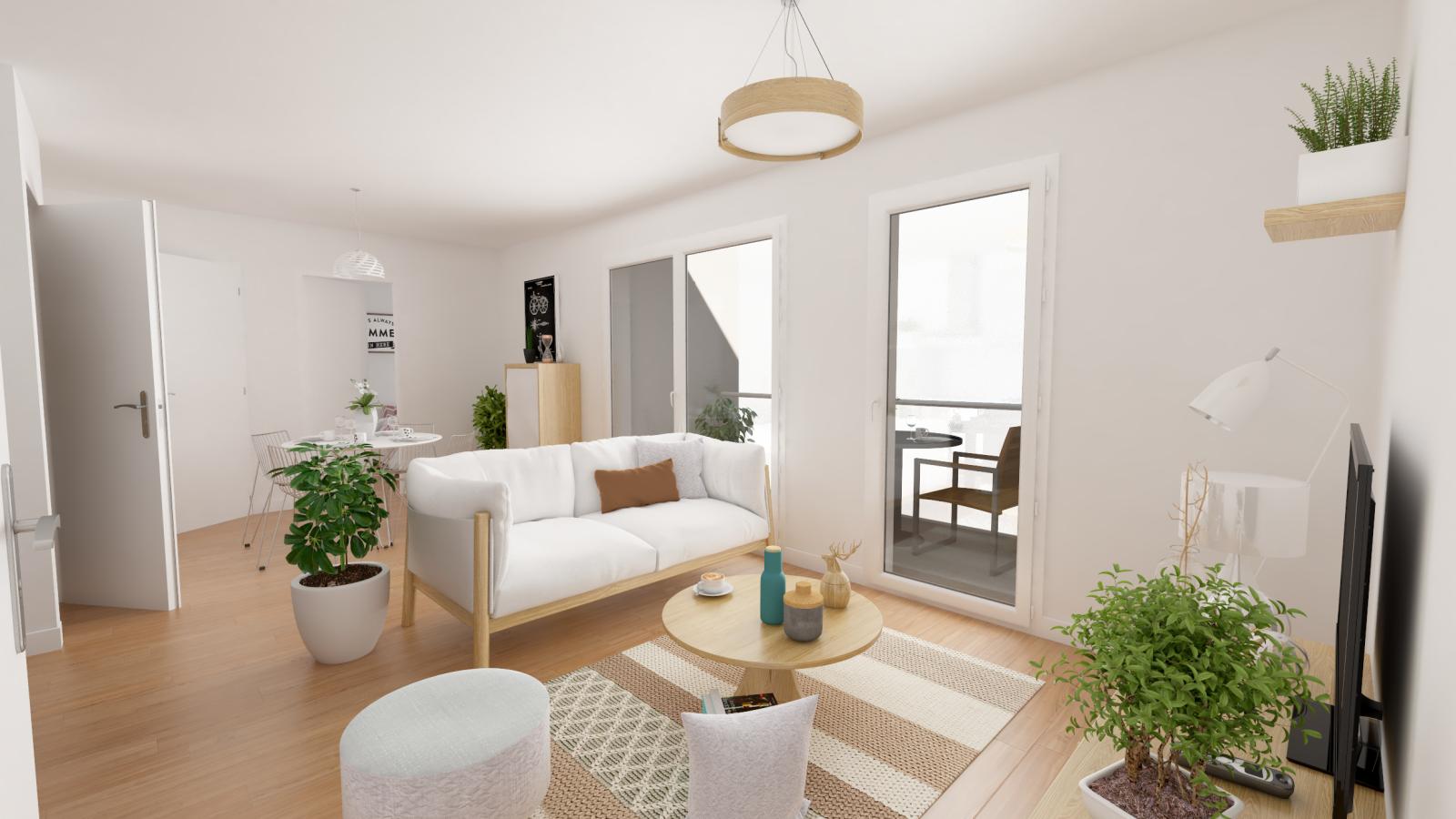 2 pièces - 1er étage - 45m² - 601,80 € - Photo #3