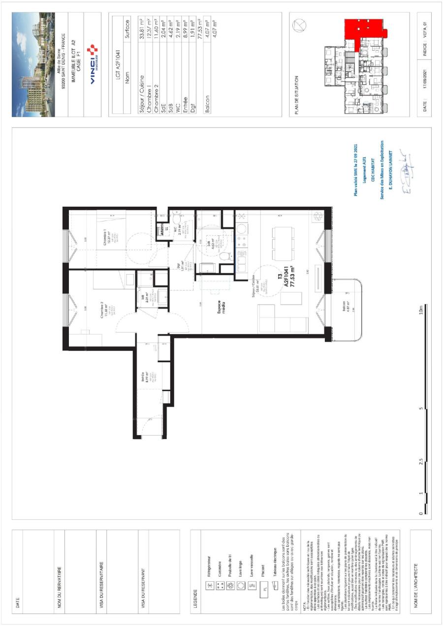 
																			3 pièces - 
																		4ème étage - 78m² - 1 515,02 € - Photo #0
