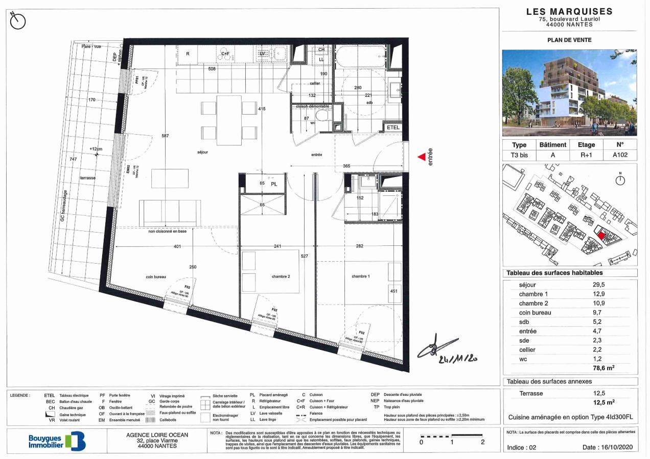 
																																							3 pièces - 
																																						1er étage - 79m² - 1 044,11 € - Photo #1