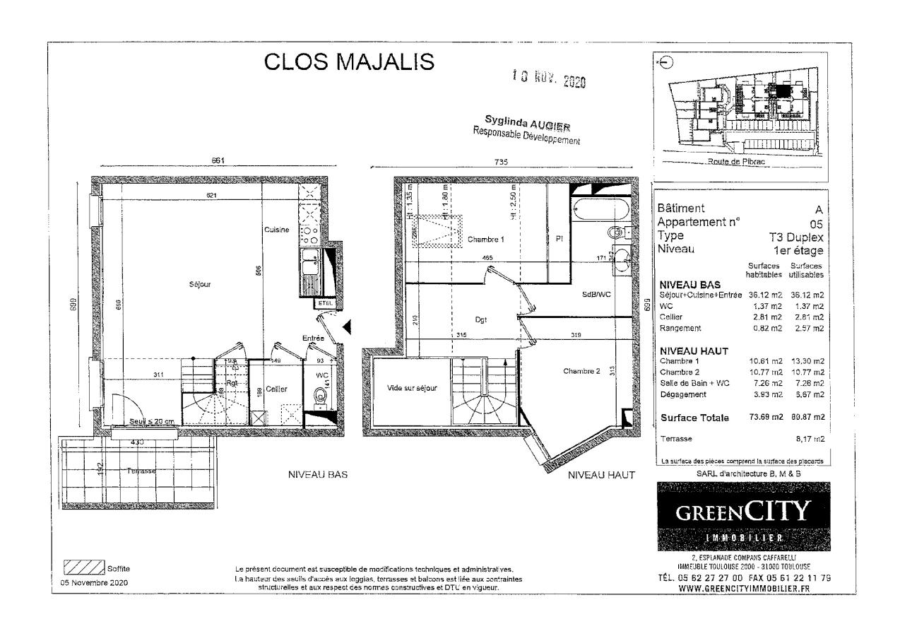 
																																							3 pièces - 
																																						1er étage - 73m² - 757,91 € - Photo #3
