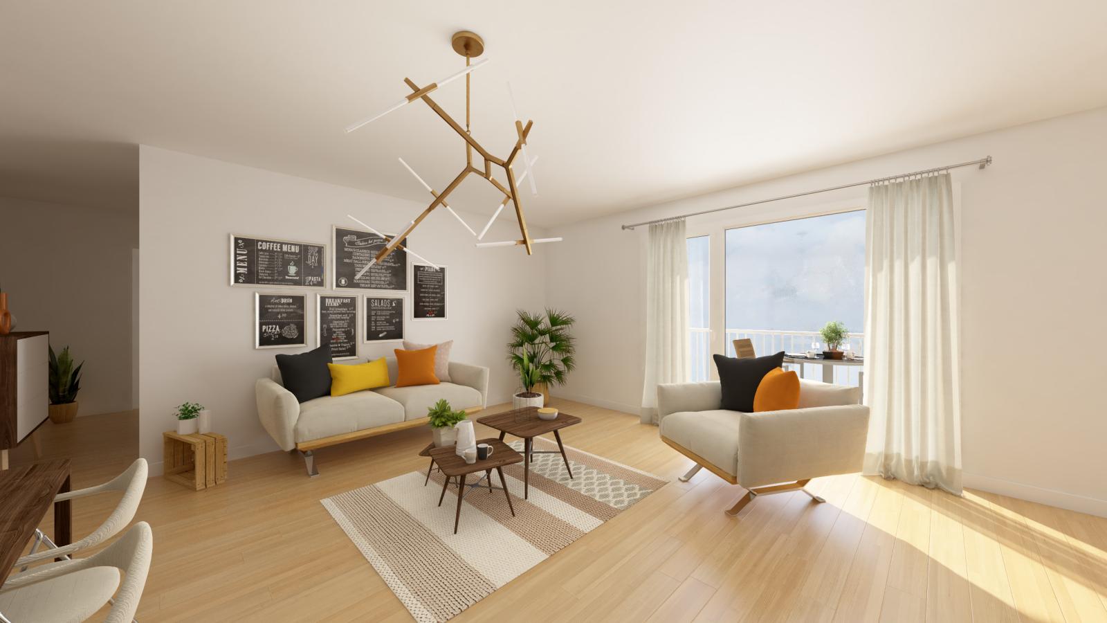 
																																							4 pièces - 
																																						1er étage - 89m² - 998,17 € - Photo #1