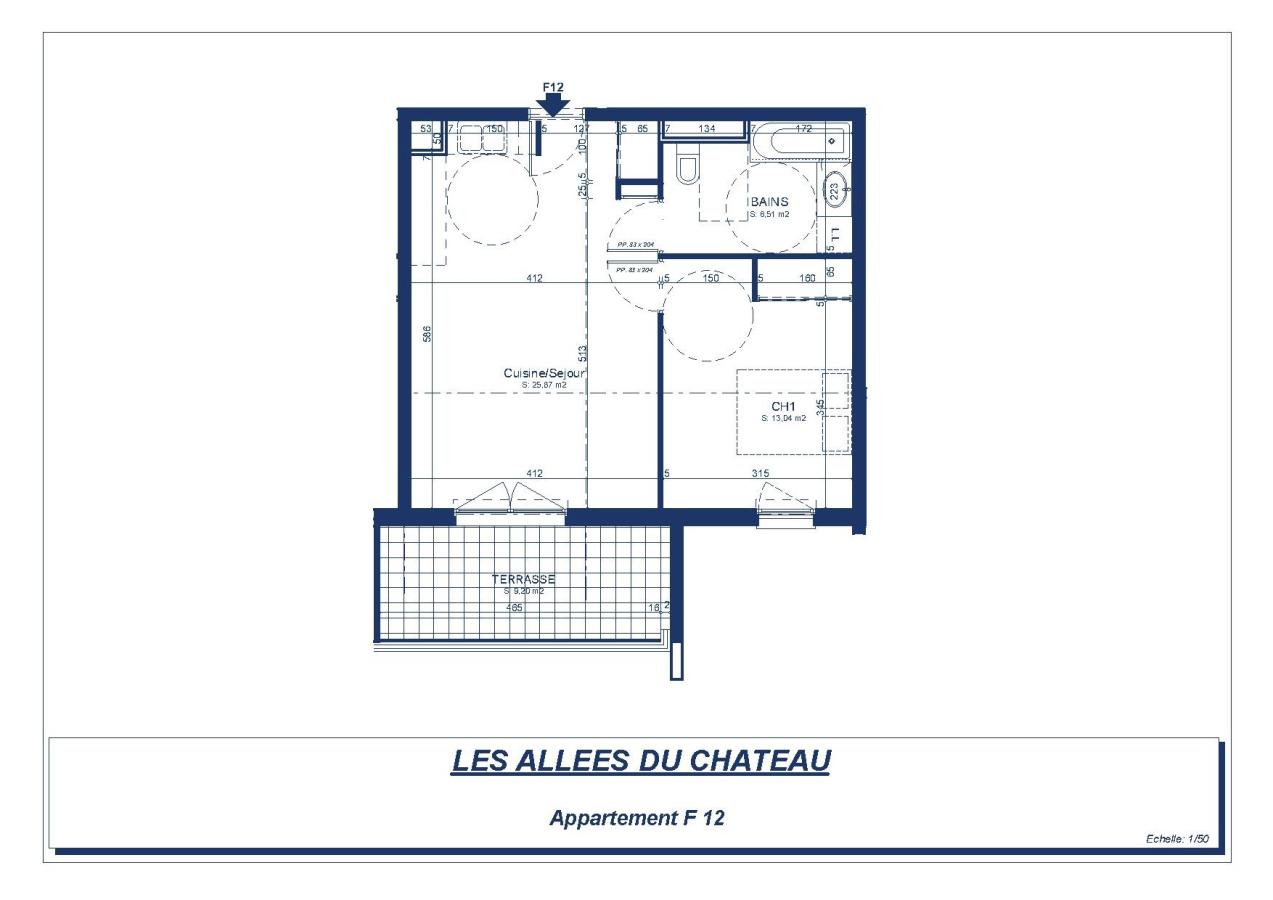 2 pièces - 1er étage - 45m² - 1 018,73 € - Photo #0