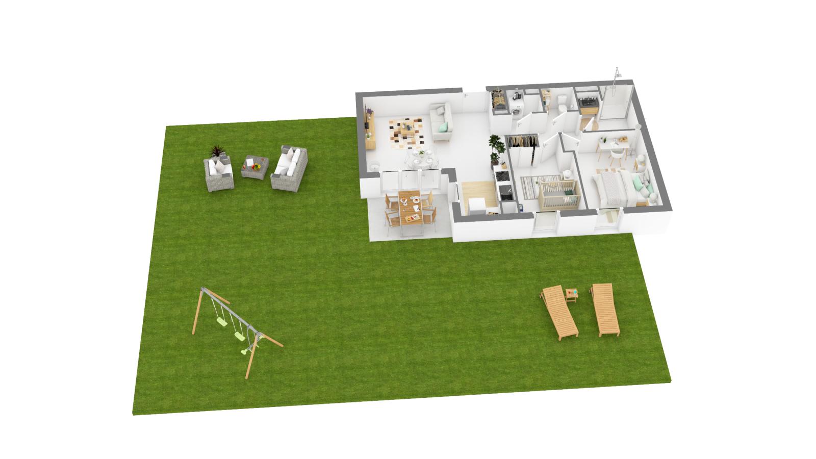 3 pièces - RDC - 65m² - 773,88 € - Photo #0