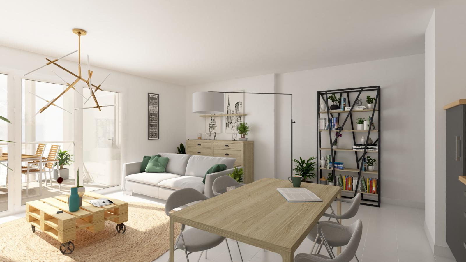 3 pièces - 8ème étage - 68m² - 1 296,25 € - Photo #1