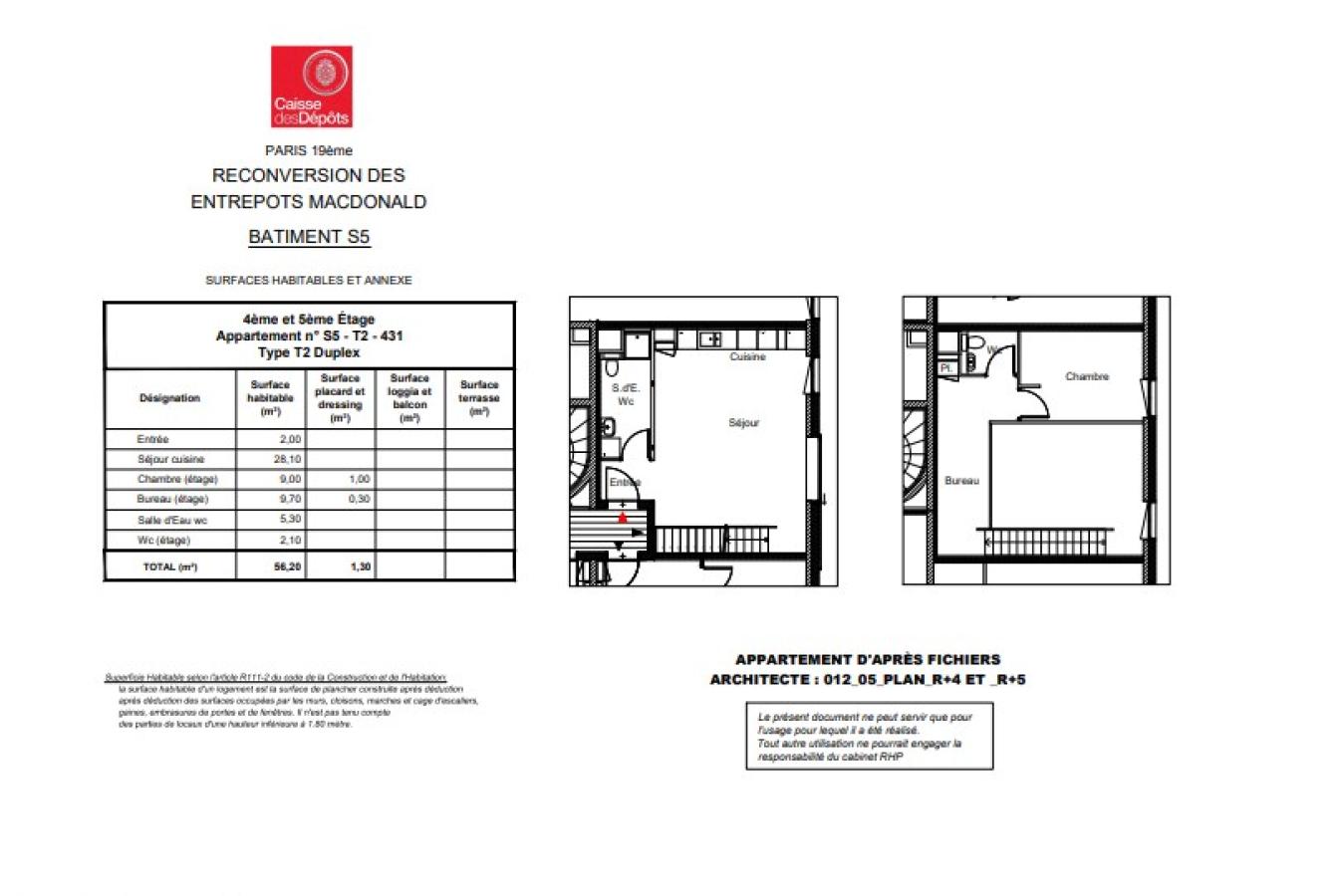 
																			2 pièces - 
																		4ème étage - 58m² - 1 540,96 € - Photo #2