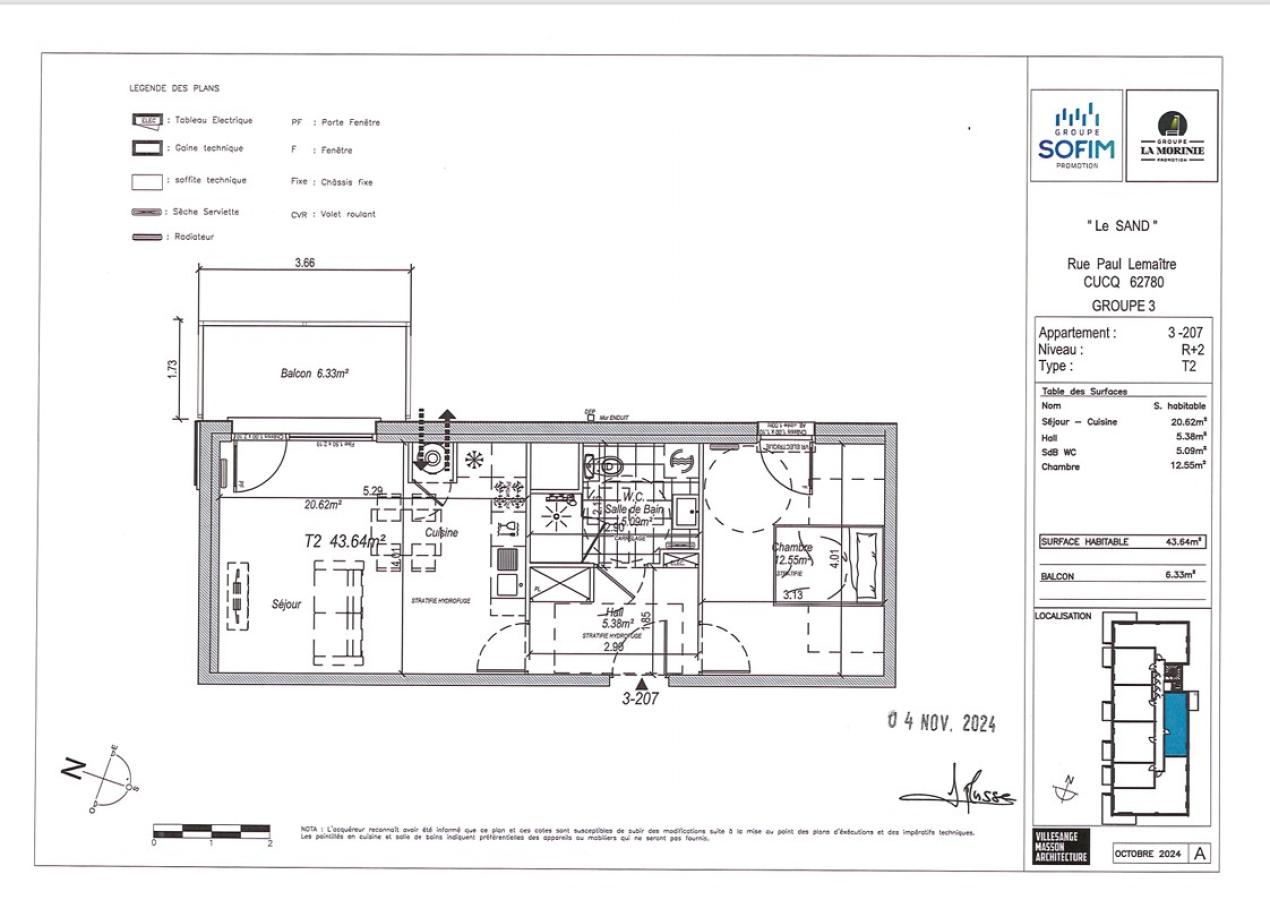 2 pièces - 2ème étage - 44m² - 687,52 € - Photo #0