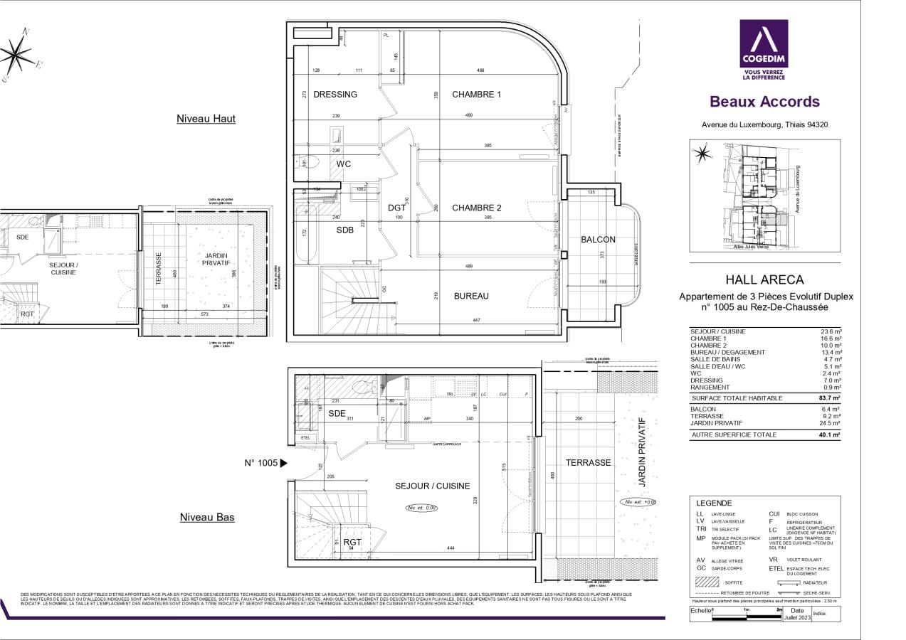 
																																							3 pièces - 
																																						RDC - 84m² - 1 481,58 € - Photo #1
