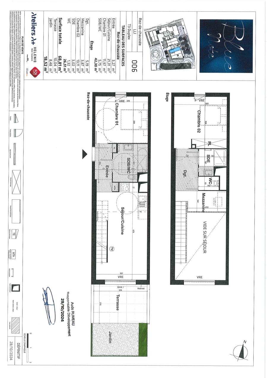 
																																							3 pièces - 
																																						RDC - 69m² - 1 097,18 € - Photo #1