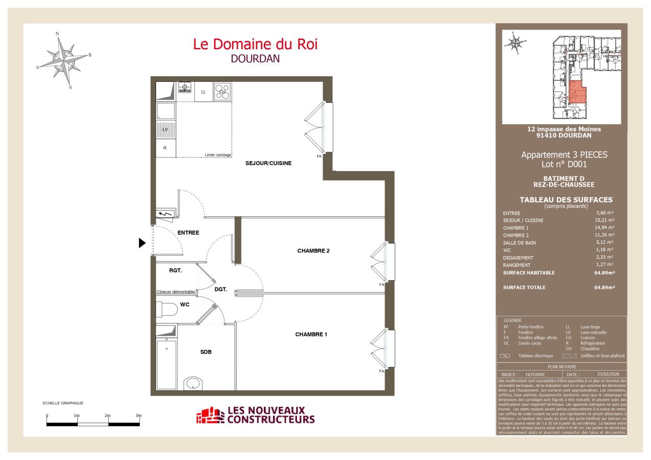 3 pièces - RDC - 65m² - 954,02 € - Photo #0