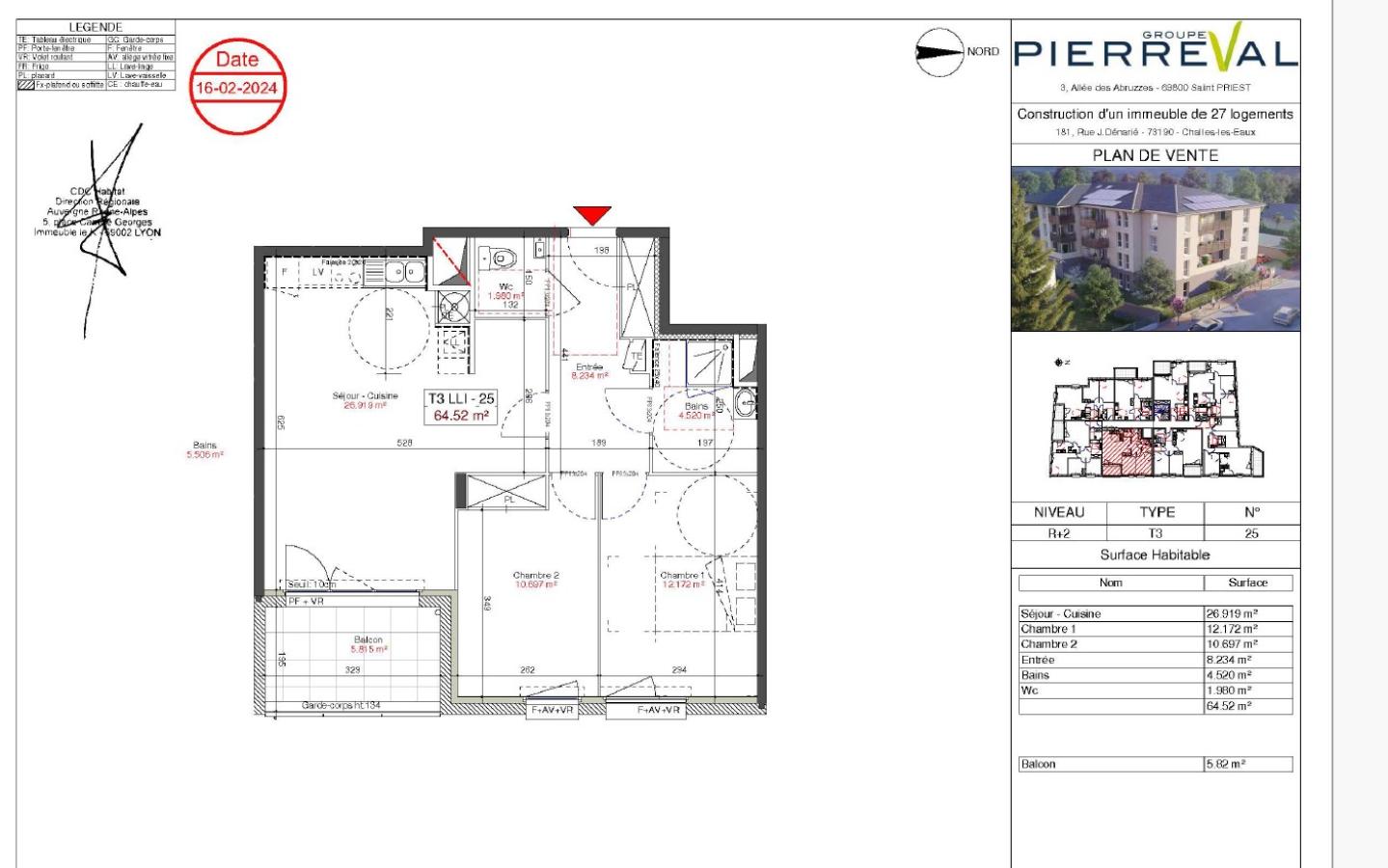 
																																							3 pièces - 
																																						2ème étage - 65m² - 927,85 € - Photo #5