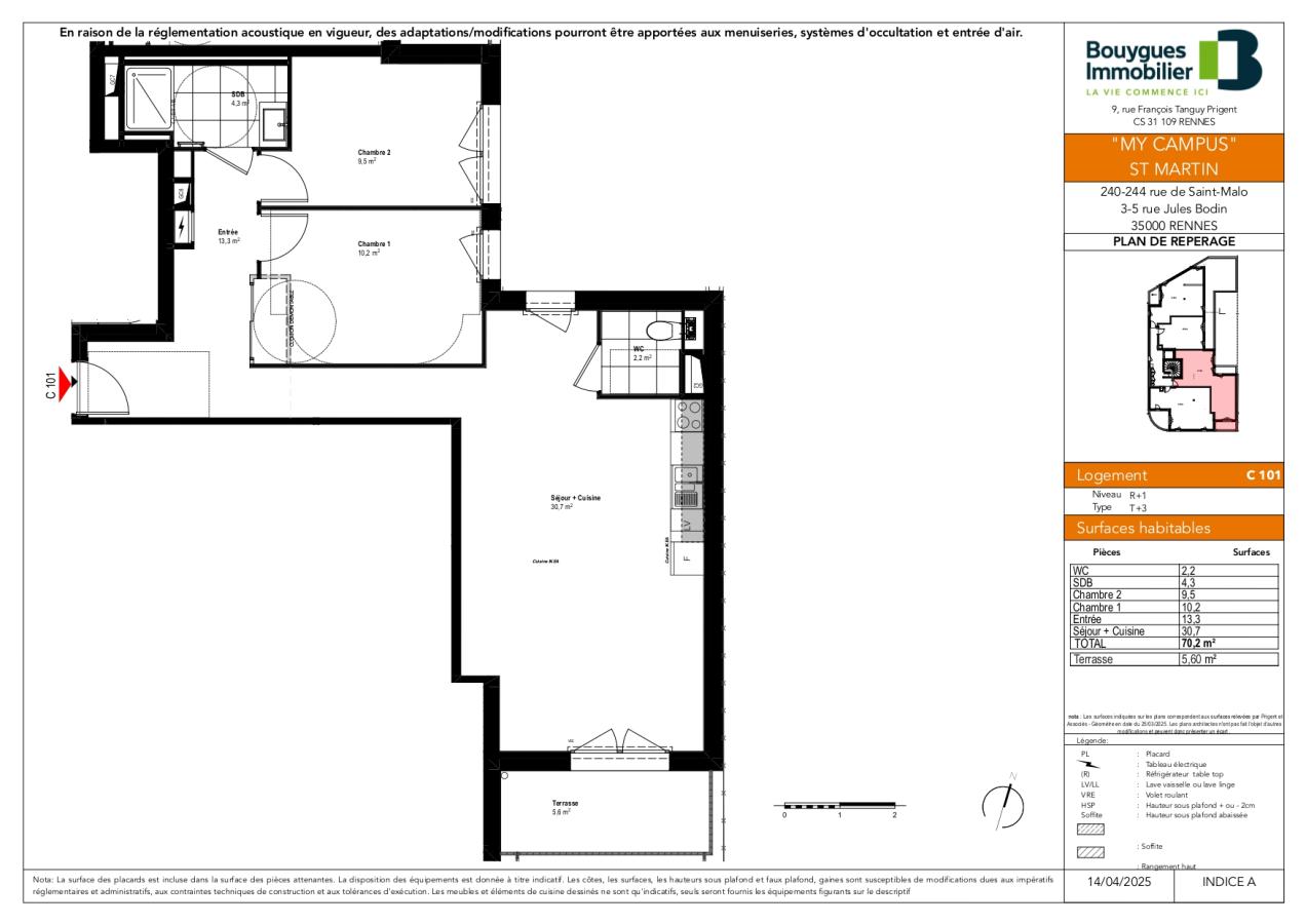 
																			3 pièces - 
																		1er étage - 70m² - 1 037,96 € - Photo #6