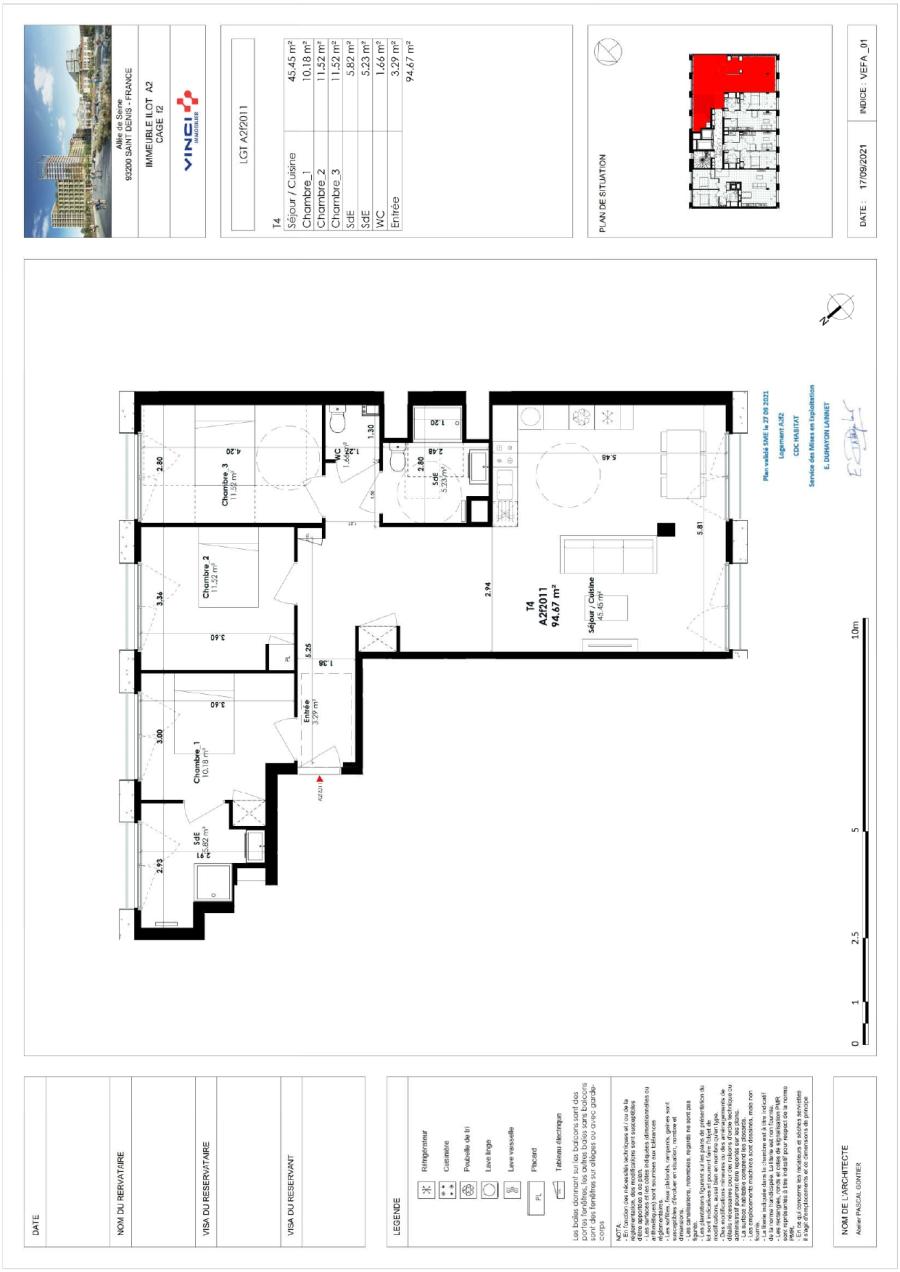 
																			4 pièces - 
																		1er étage - 95m² - 1 739,35 € - Photo #0