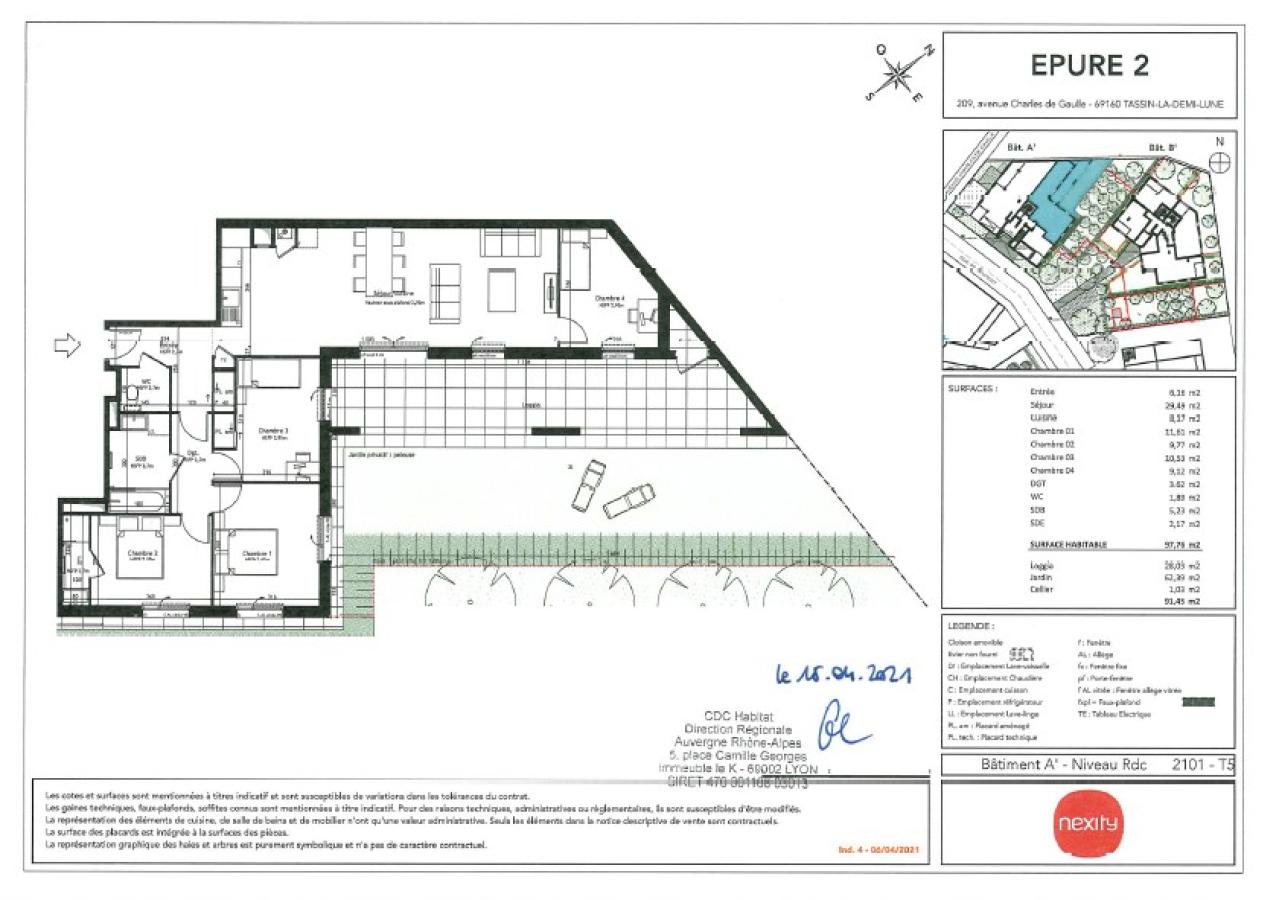 
																																							5 pièces - 
																																						RDC - 97m² - 1 393,72 € - Photo #4