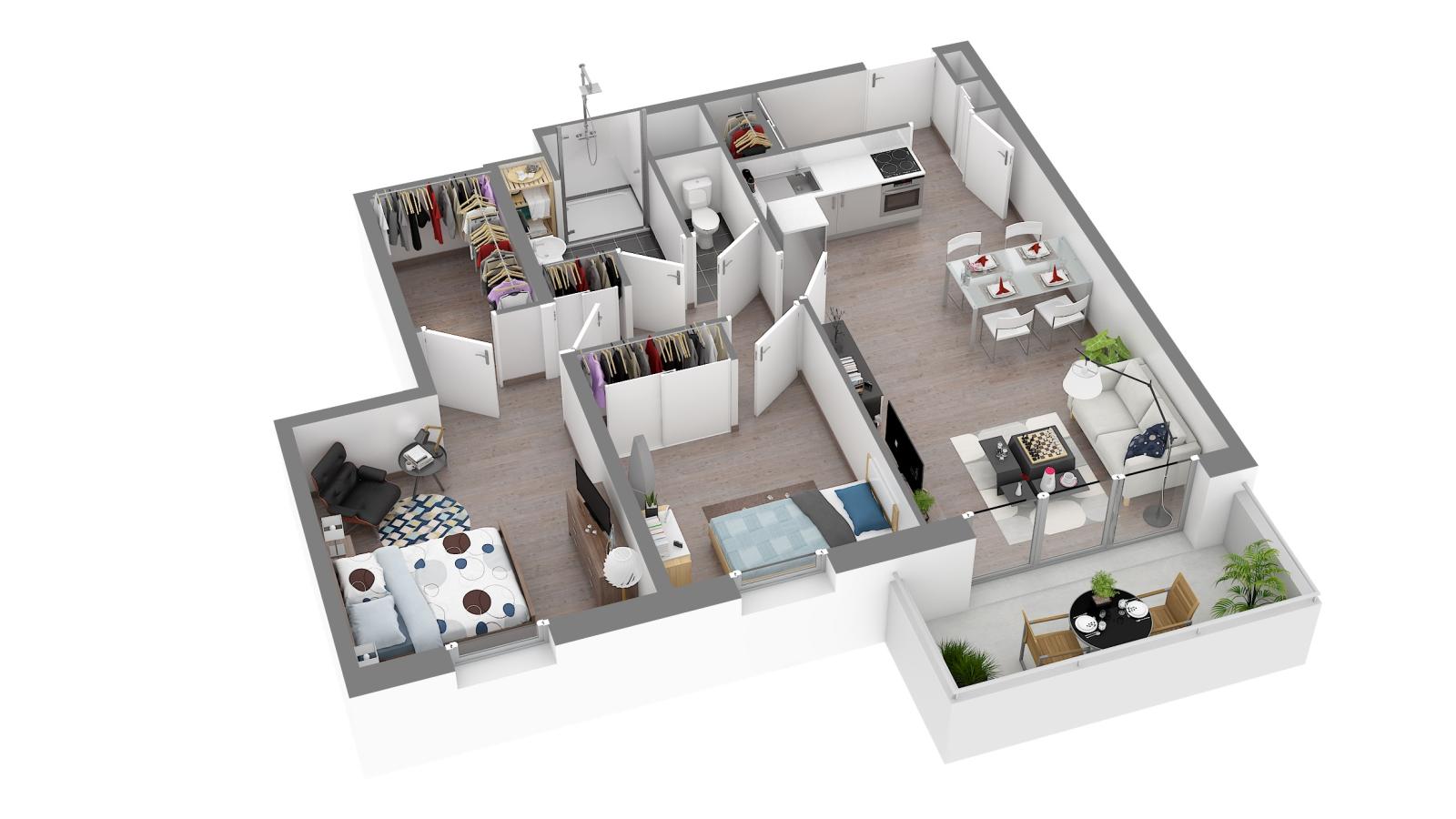 3 pièces - RDC - 66m² - 724,59 € - Photo #4