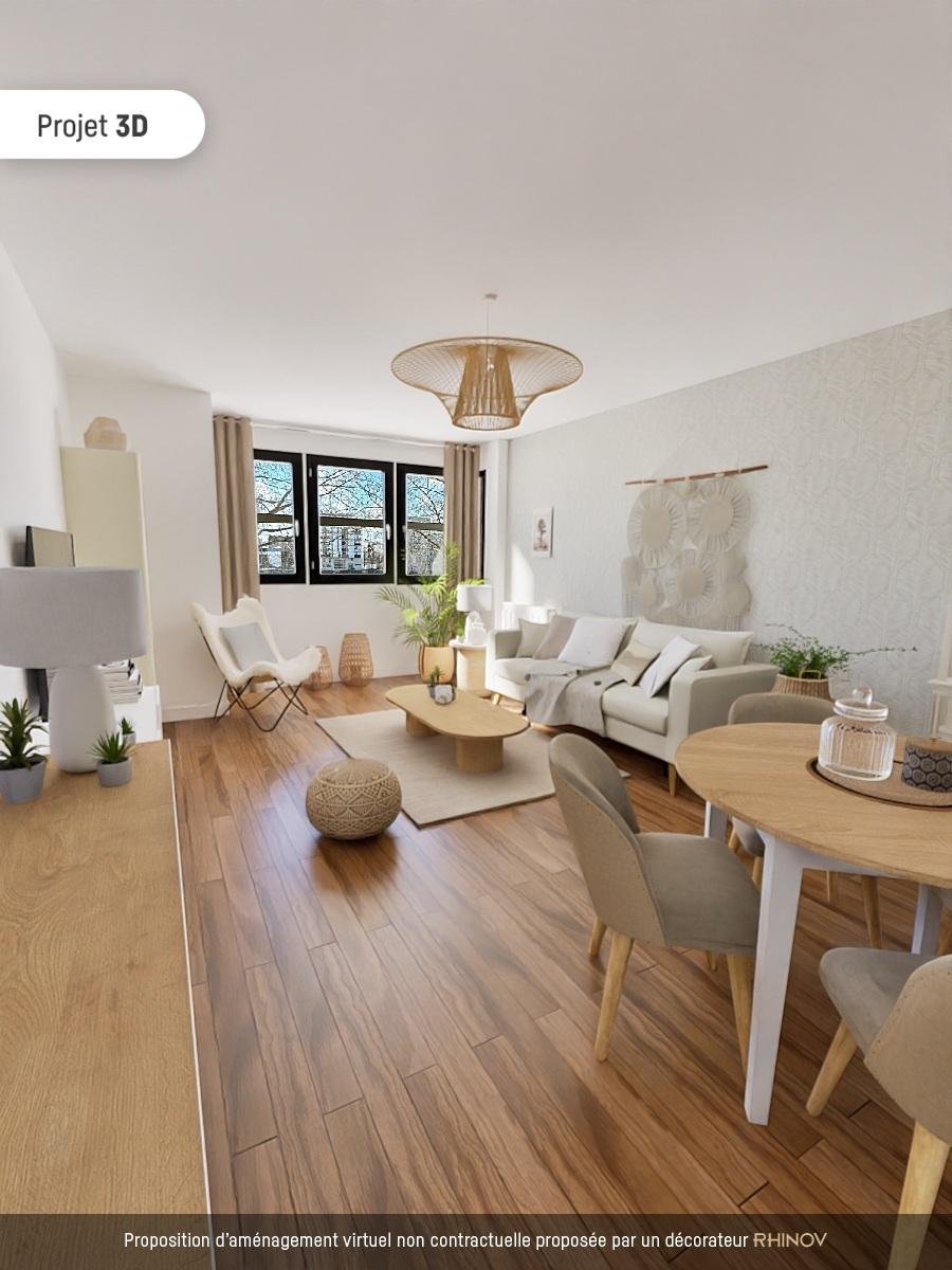 2 pièces - 9ème étage - 55m² - 1 259,28 € - Photo #0