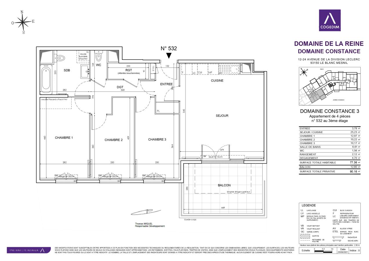 
																			4 pièces - 
																		RDC - 77m² - 1 249,31 € - Photo #1