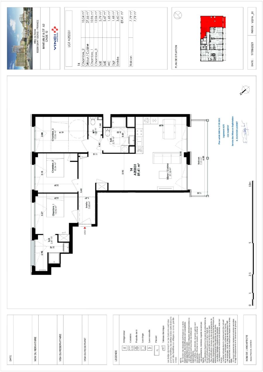 
																			4 pièces - 
																		3ème étage - 89m² - 1 716,67 € - Photo #0