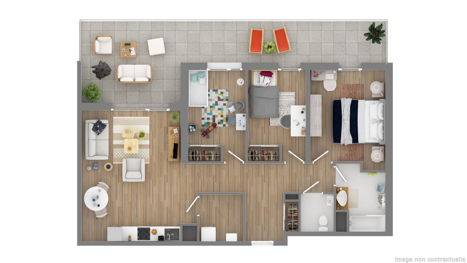 
																			4 pièces - 
																		1er étage - 79m² - 902,30 € - Photo #0