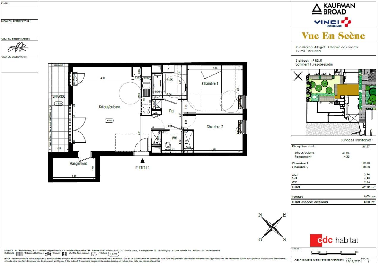 
																																							3 pièces - 
																																						RDC - 70m² - 1 782,56 € - Photo #1