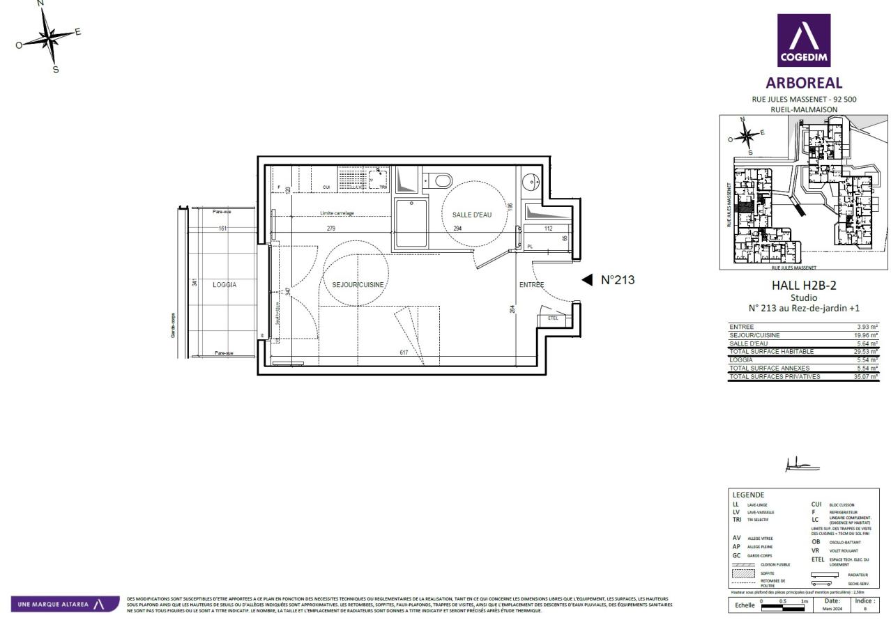 1 pièce - 1er étage - 30m²