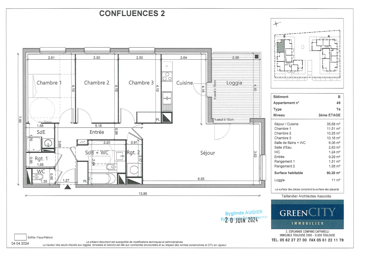 
																																							4 pièces - 
																																						2ème étage - 91m² - 983,68 € - Photo #7