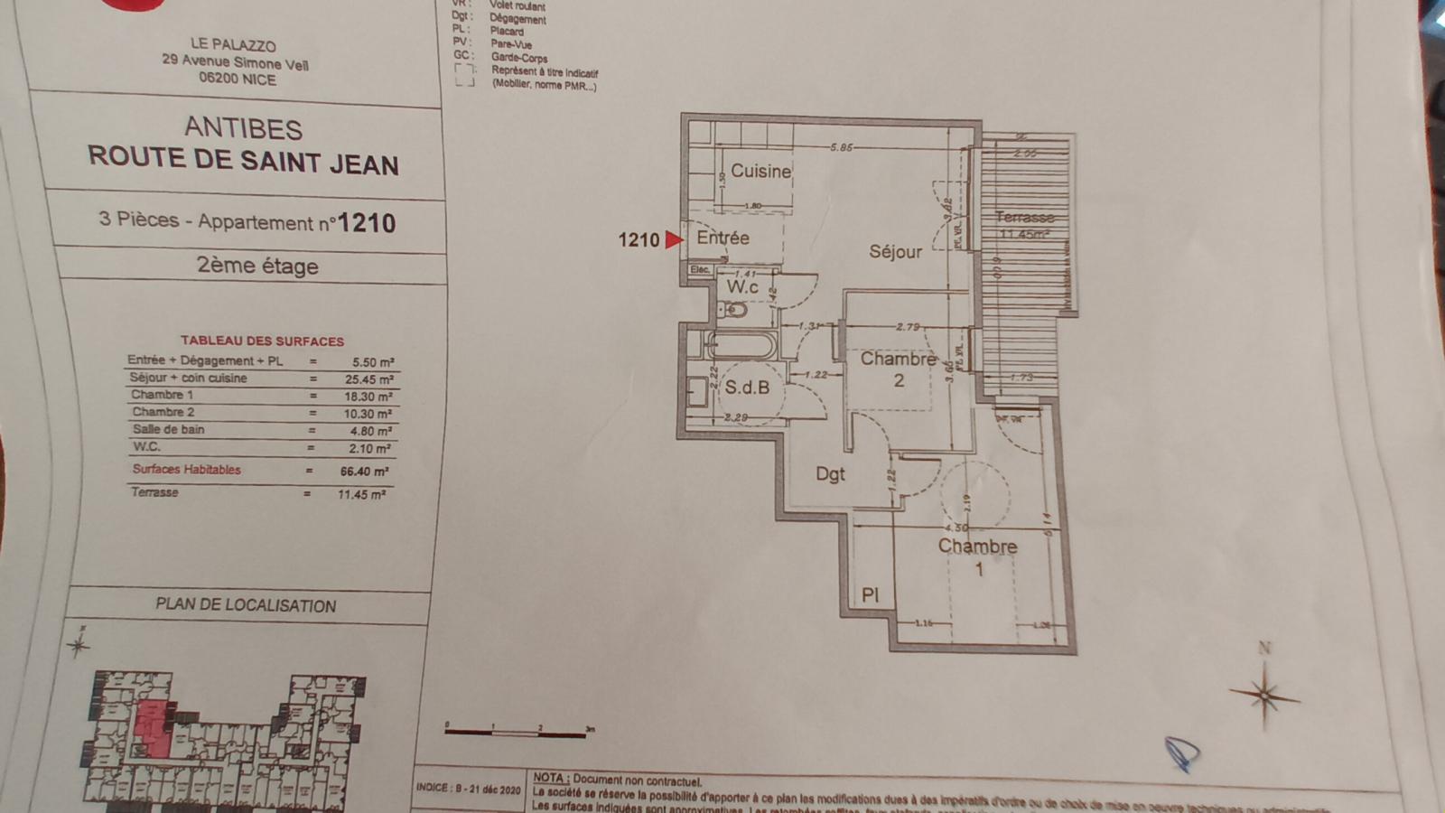 
																																							3 pièces - 
																																						2ème étage - 66m² - 1 197,60 € - Photo #4