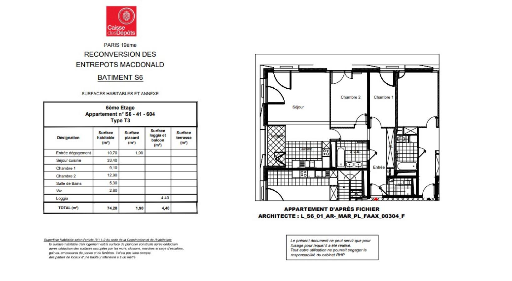 
																			3 pièces - 
																		6ème étage - 76m² - 1 749,00 € - Photo #2