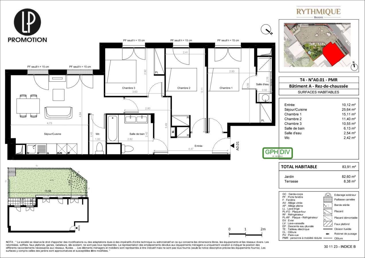 
																			4 pièces - 
																		RDC - 84m² - 1 605,88 € - Photo #1