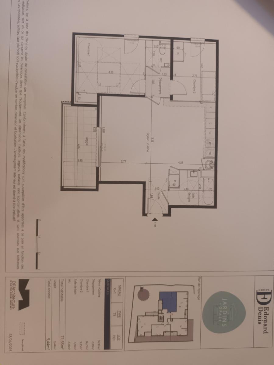 
																																							3 pièces - 
																																						1er étage - 72m² - 1 282,94 € - Photo #7