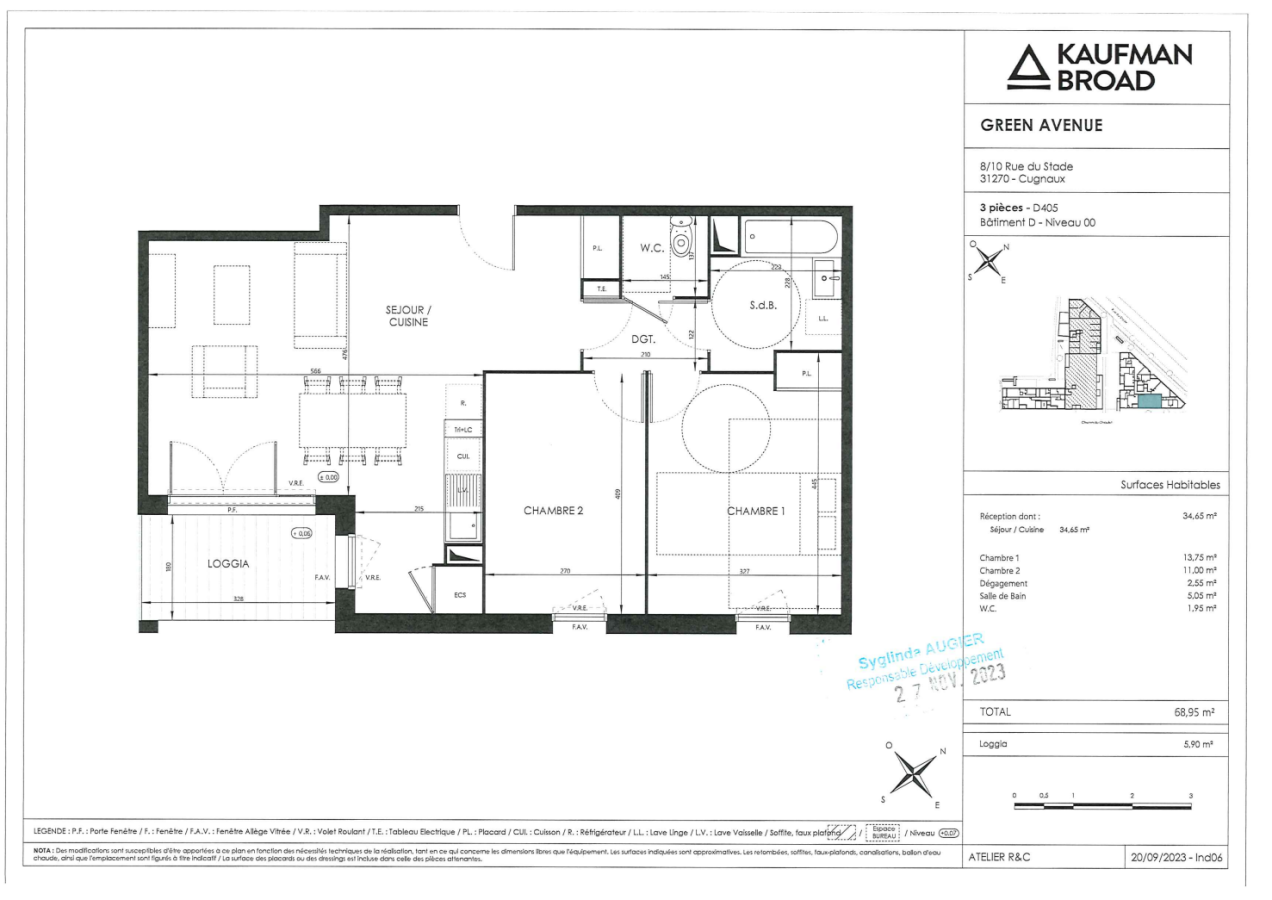 
																			3 pièces - 
																		RDC - 69m² - 760,38 € - Photo #6