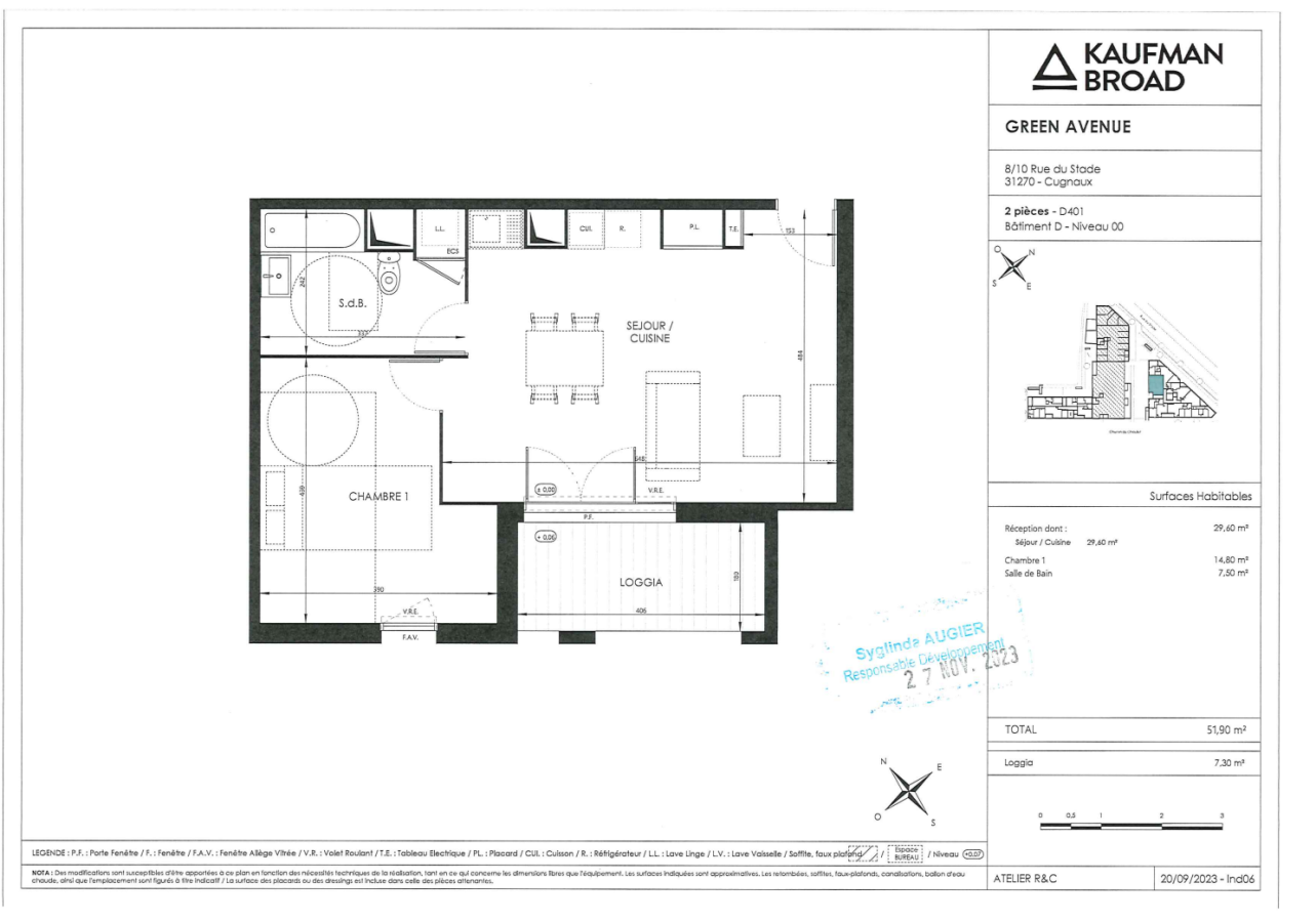 
																			2 pièces - 
																		RDC - 52m² - 665,02 € - Photo #0