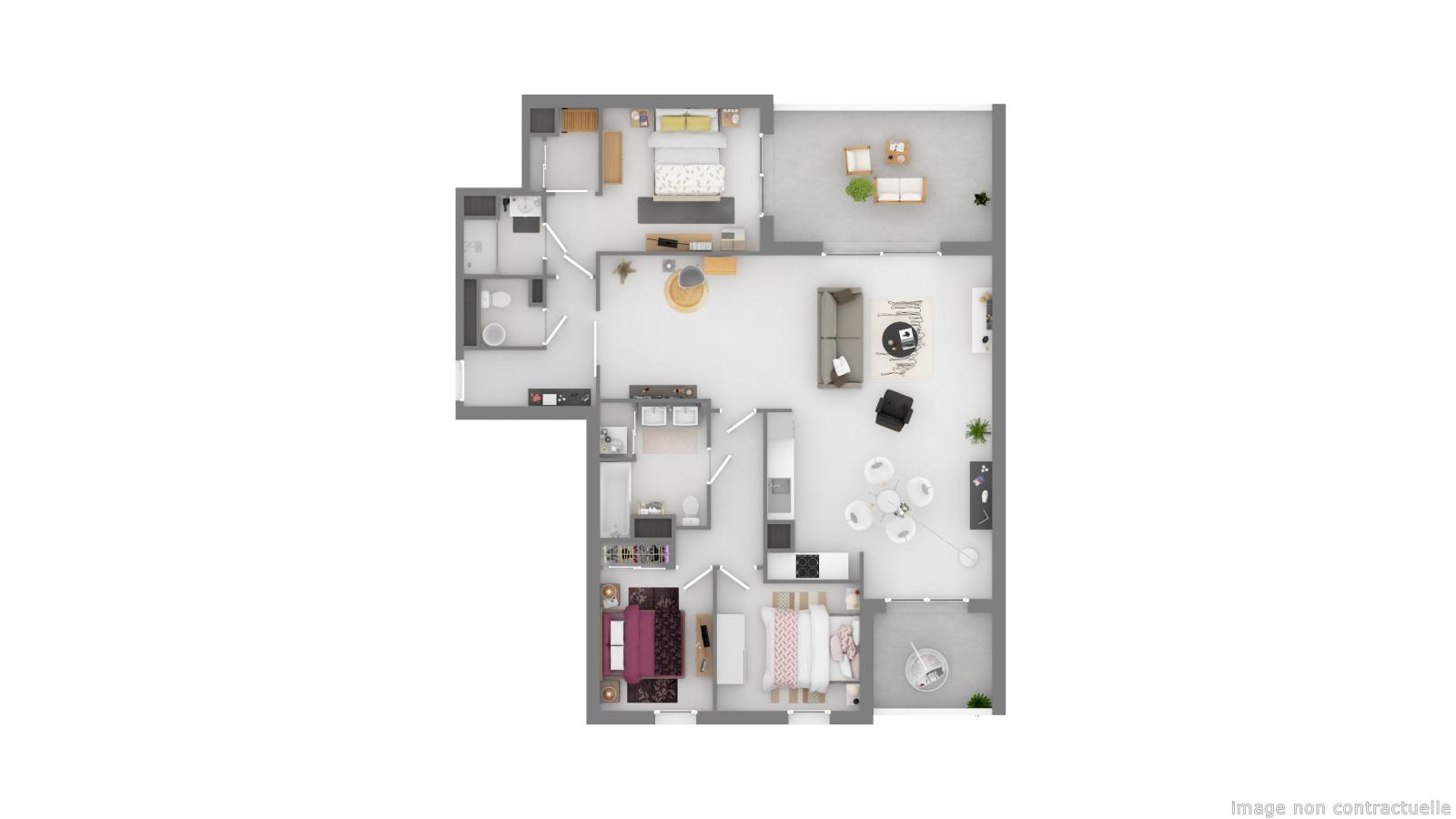 
																			4 pièces – 
																		6ème étage – 105m² - 1 425,27 € - Photo #1