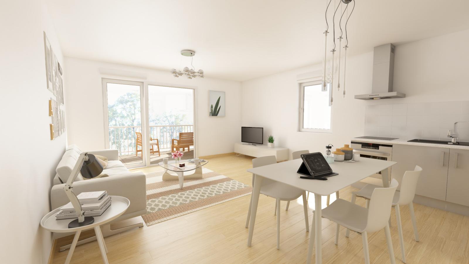 
																			3 pièces - 
																		1er étage - 69m² - 1 045,78 € - Photo #4