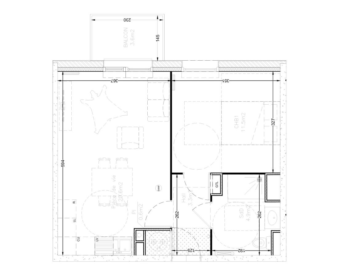 
																																							2 pièces - 
																																						1er étage - 41m² - 638,76 € - Photo #1