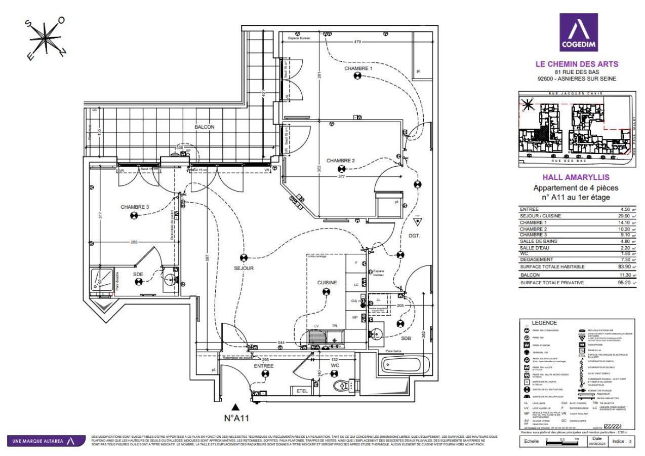 
																			4 pièces – 
																		1er étage – 84m² - 1 868,00 € - Photo #0