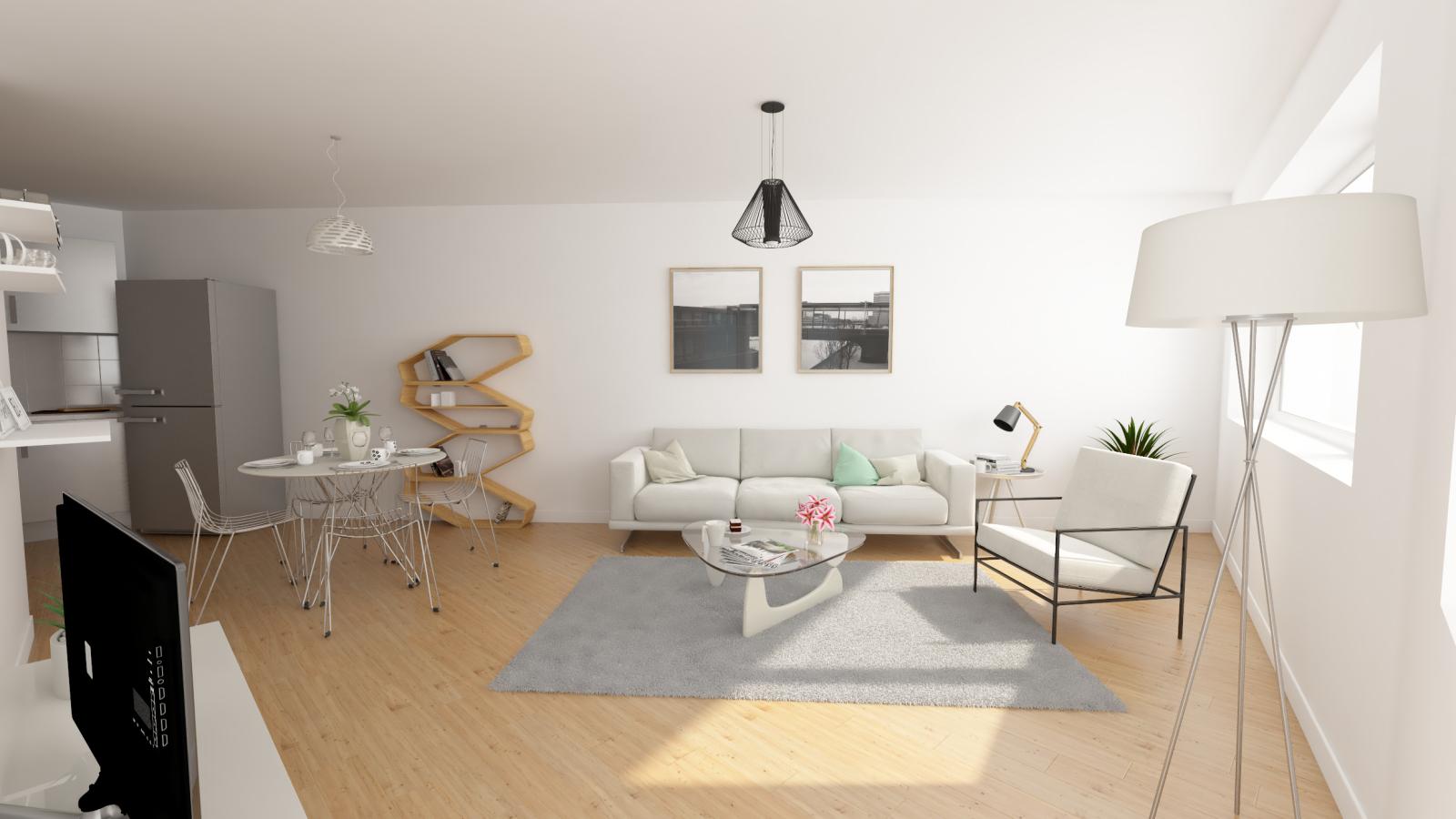 
																			2 pièces - 
																		3ème étage - 50m² - 662,02 € - Photo #2