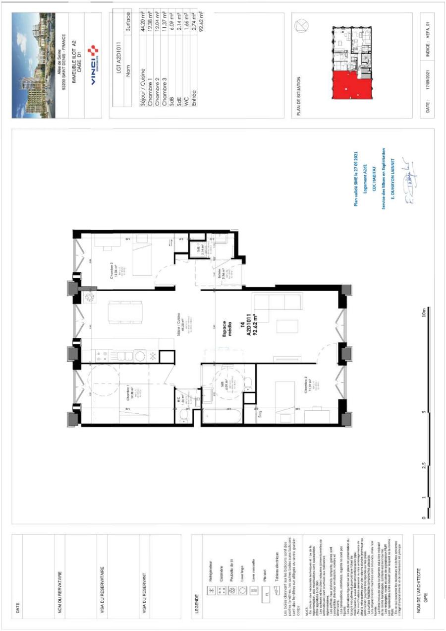 
																			4 pièces - 
																		1er étage - 93m² - 1 725,35 € - Photo #1