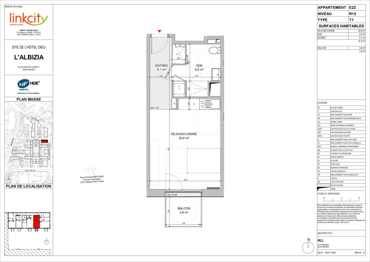 1 pièce - 2ème étage - 31m² - 595,00 € - Photo #1