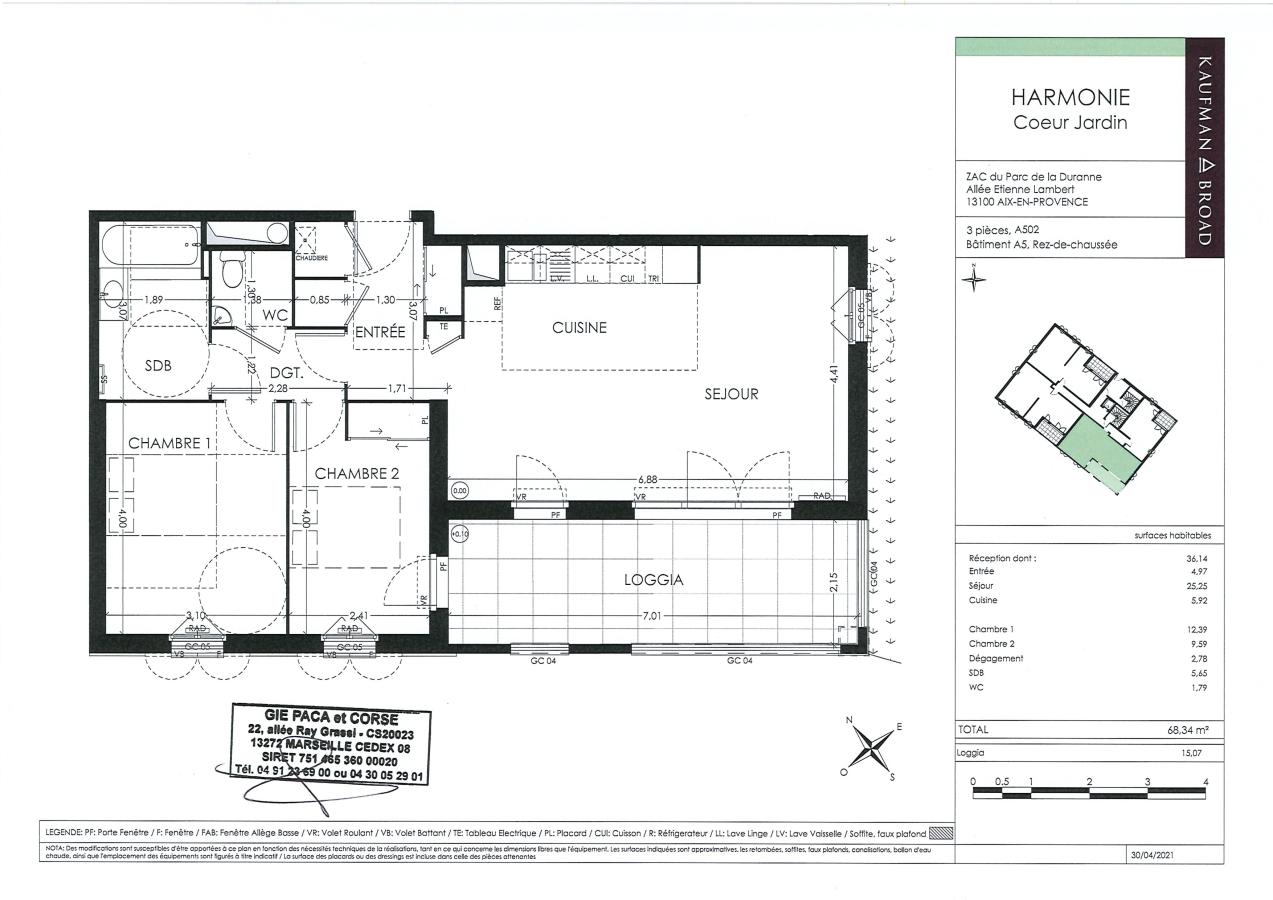 3 pièces - RDC - 68m² - 1 083,37 € - Photo #0