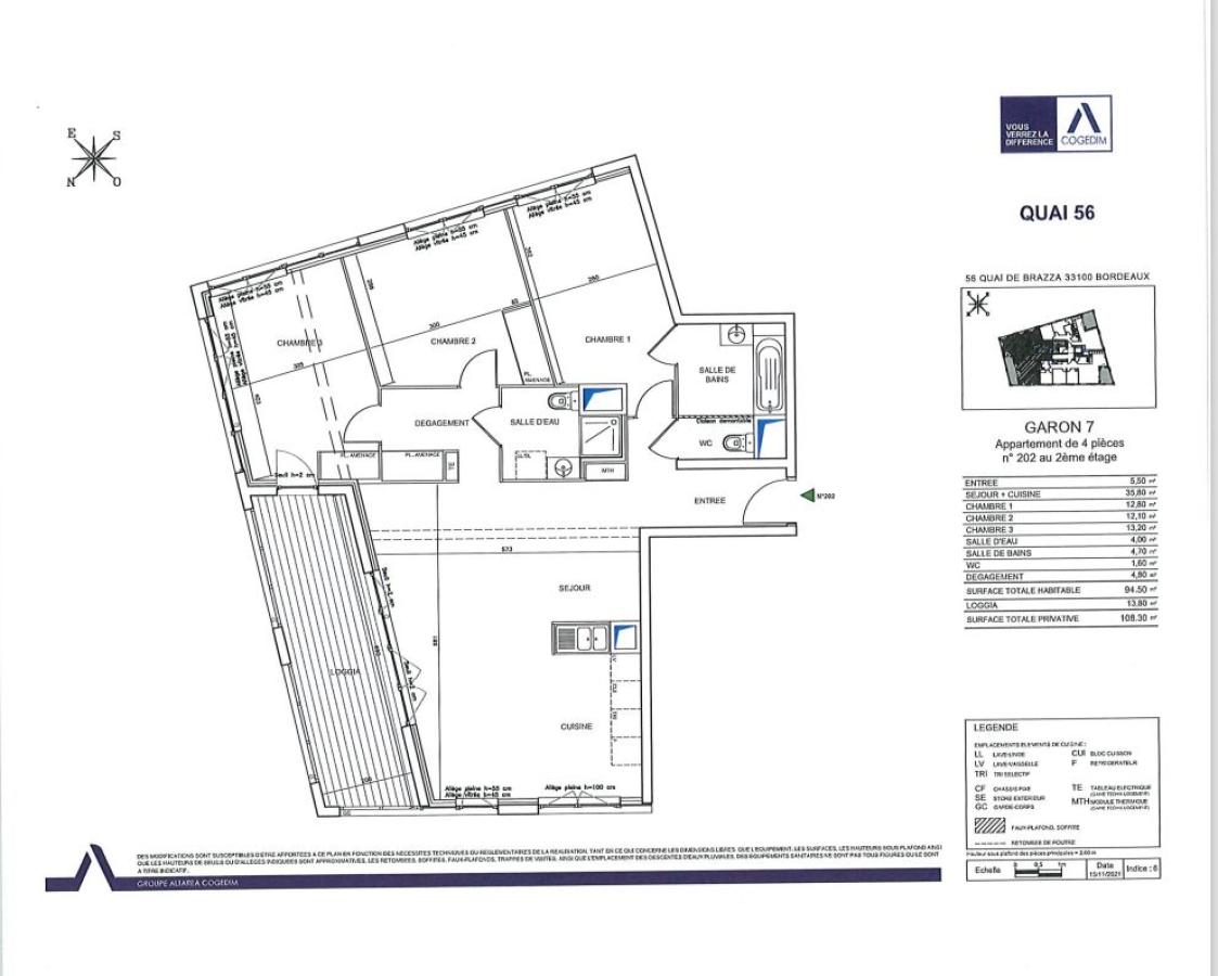 
																																							4 pièces - 
																																						2ème étage - 95m² - 1 494,65 € - Photo #4