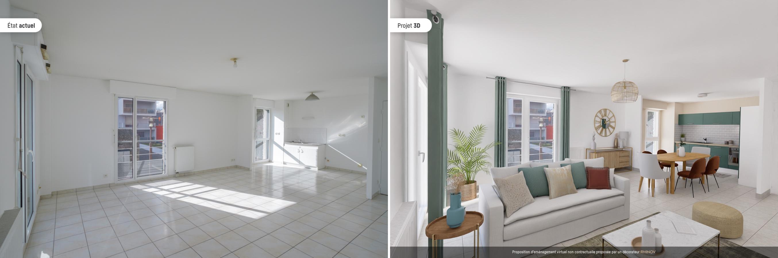 
																																							3 pièces - 
																																						3ème étage - 70m² - 993,86 € - Photo #1