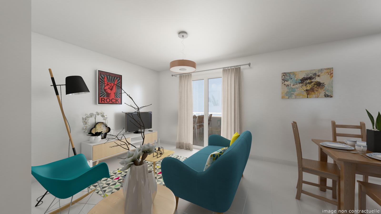 
																																							3 pièces - 
																																						3ème étage - 60m² - 1 049,29 € - Photo #5