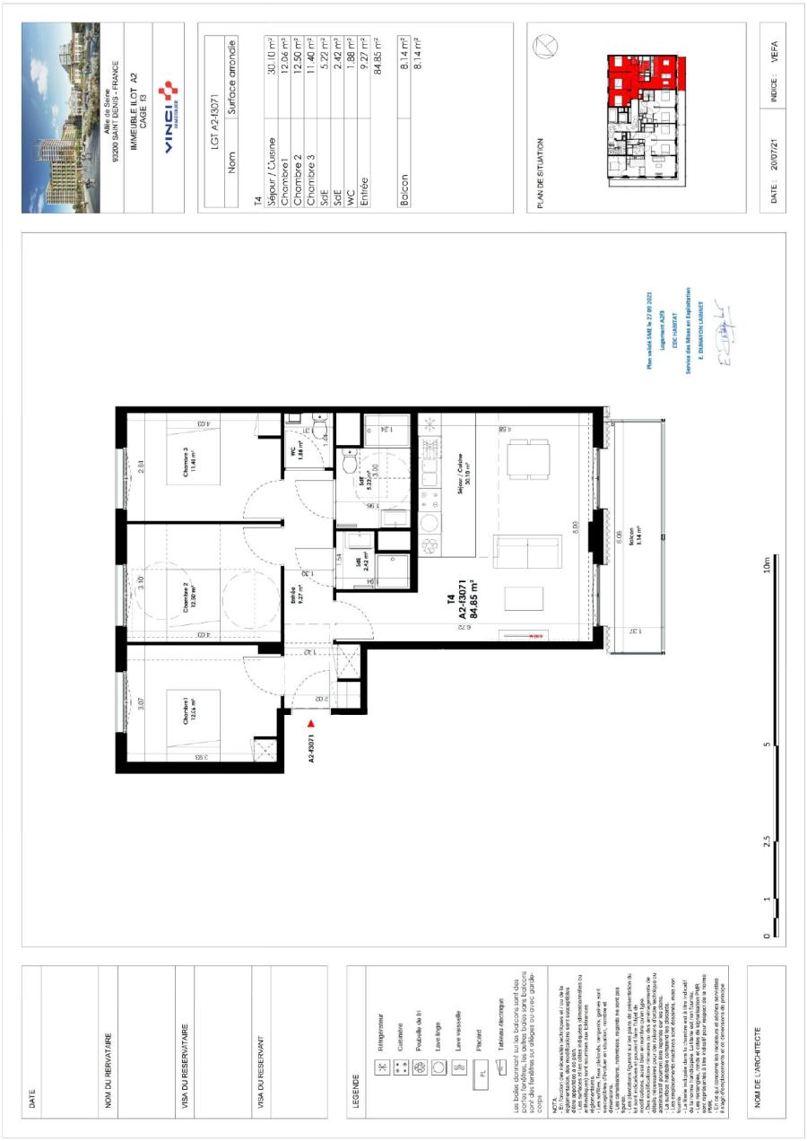 
																			4 pièces - 
																		7ème étage - 85m² - 1 643,19 € - Photo #0