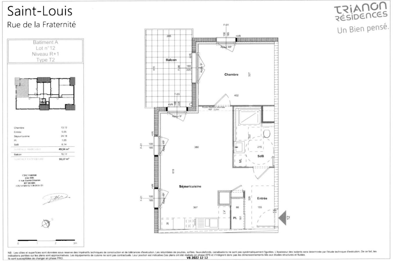 
																			2 pièces - 
																		1er étage - 50m² - 740,07 € - Photo #0