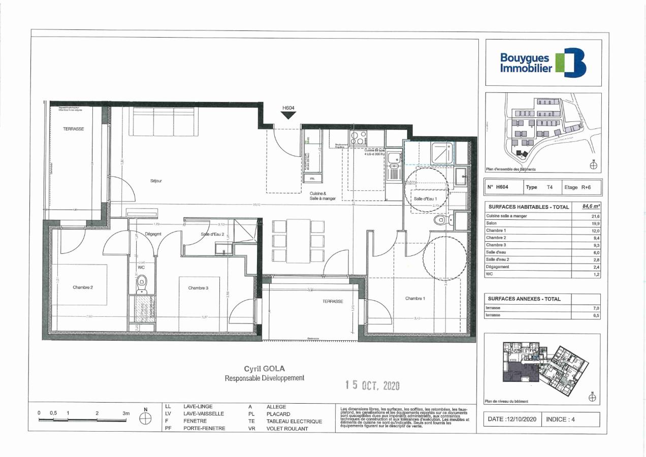 
																			4 pièces - 
																		6ème étage - 85m² - 1 051,00 € - Photo #5
