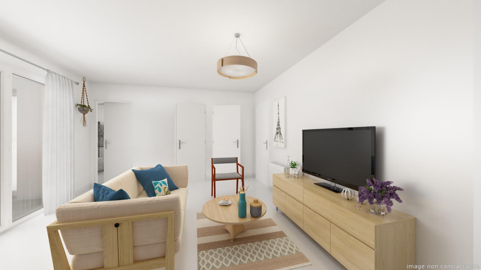 2 pièces - 1er étage - 43m² - 827,49 € - Photo #2